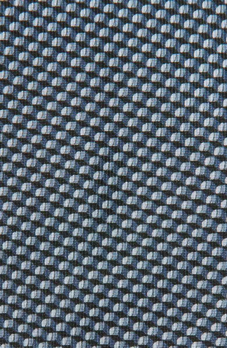 Brioni Microprint Silk Tie, Alternate, color, Black/ Flannel