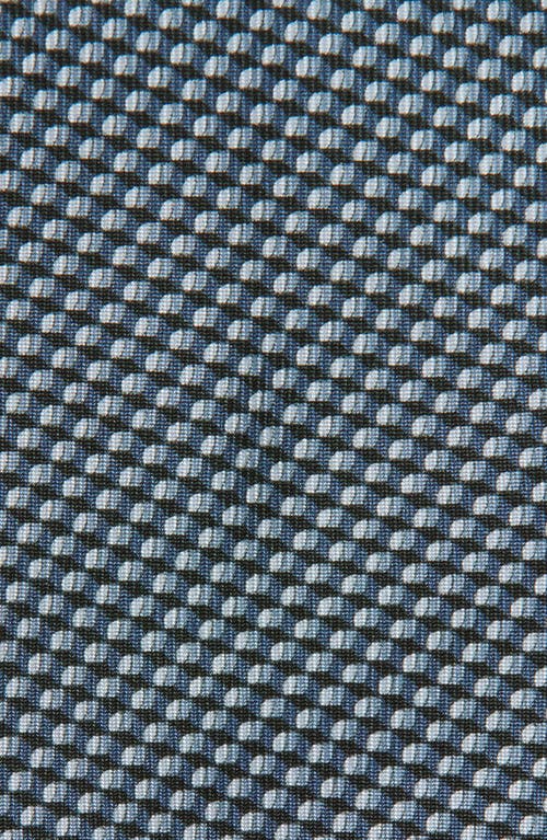 Brioni Microprint Silk Tie In Blue