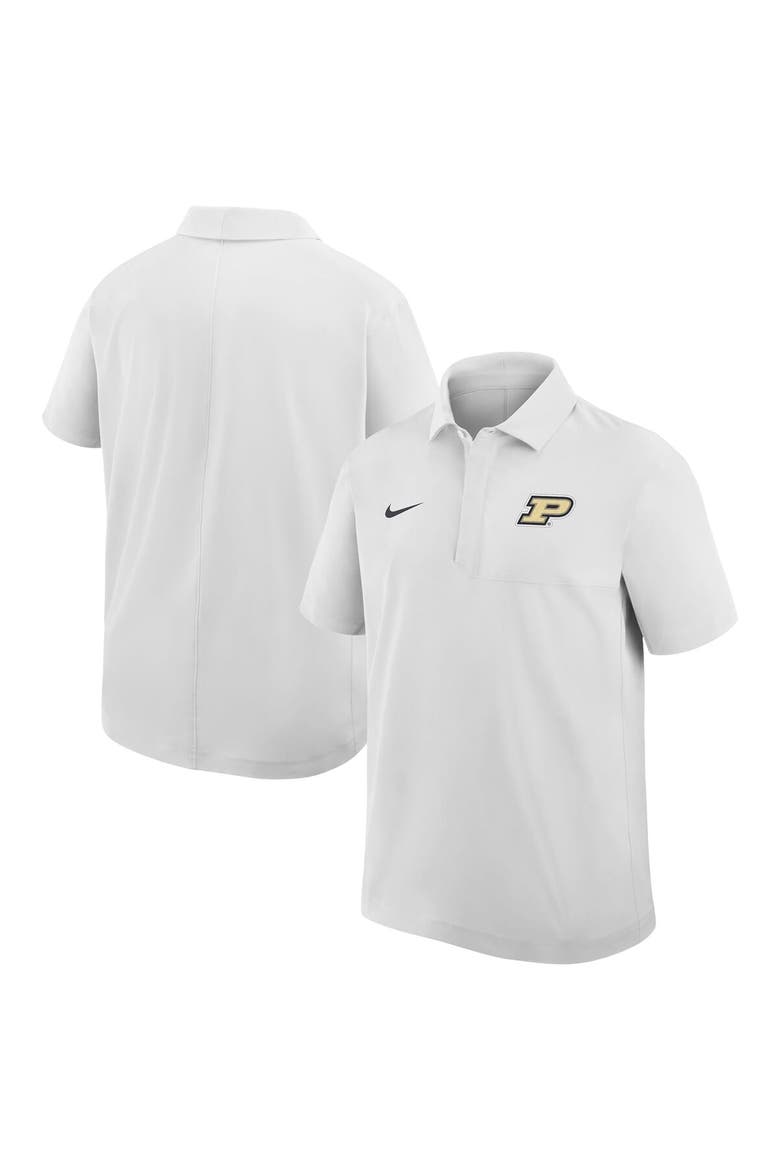 Men's Nike White Purdue Boilermakers Woven Polo, Main, color, White
