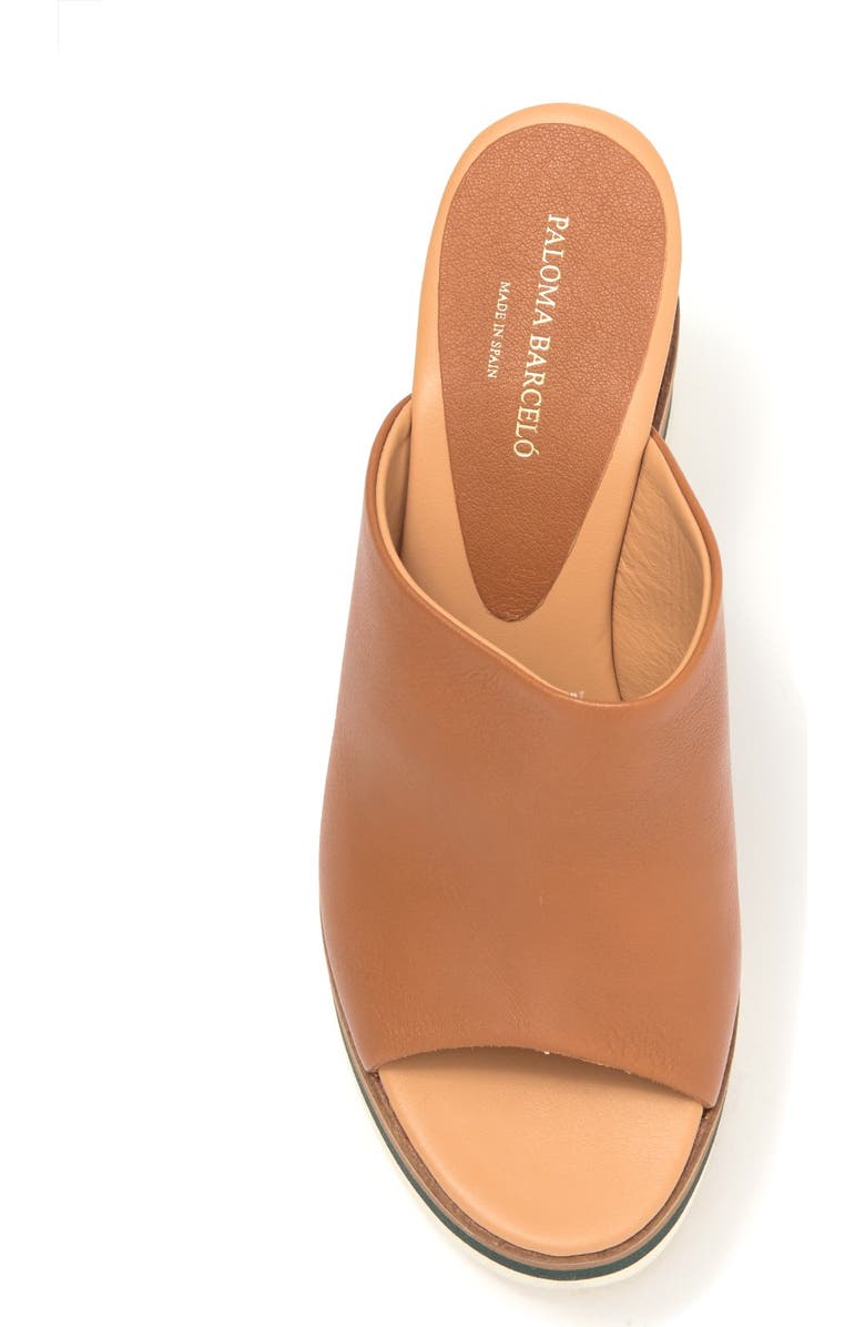 Paloma Barcelo Daria Leather Wedge Mule, Alternate, color,