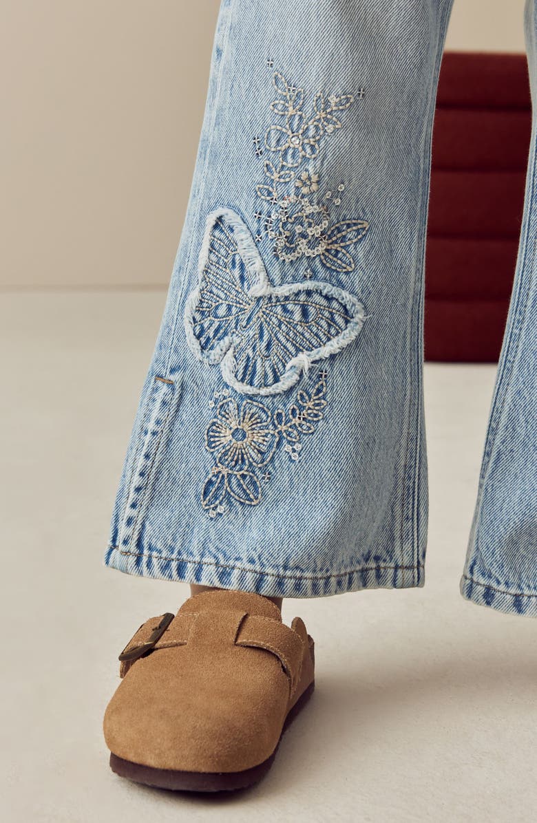 NEXT Diamante Flare Jeans, Alternate, color, Blue