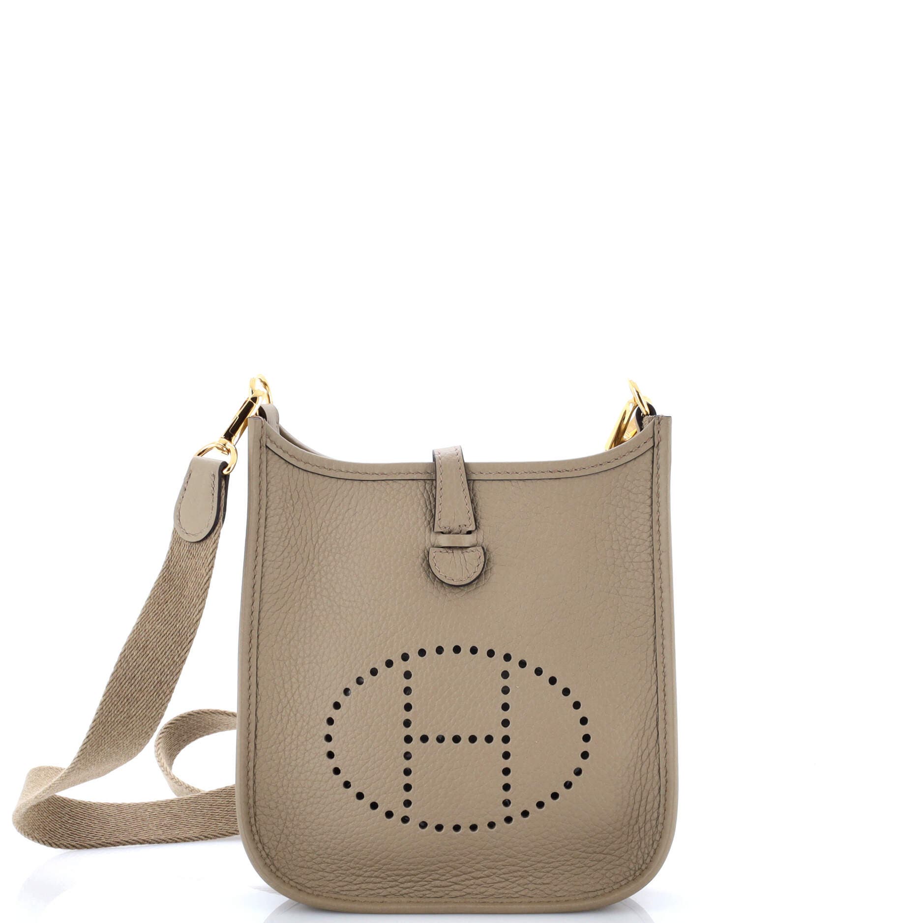 Pre-Owned Hermes Evelyne Bag Gen III Clemence TPM, Main, color, Beige Marfa