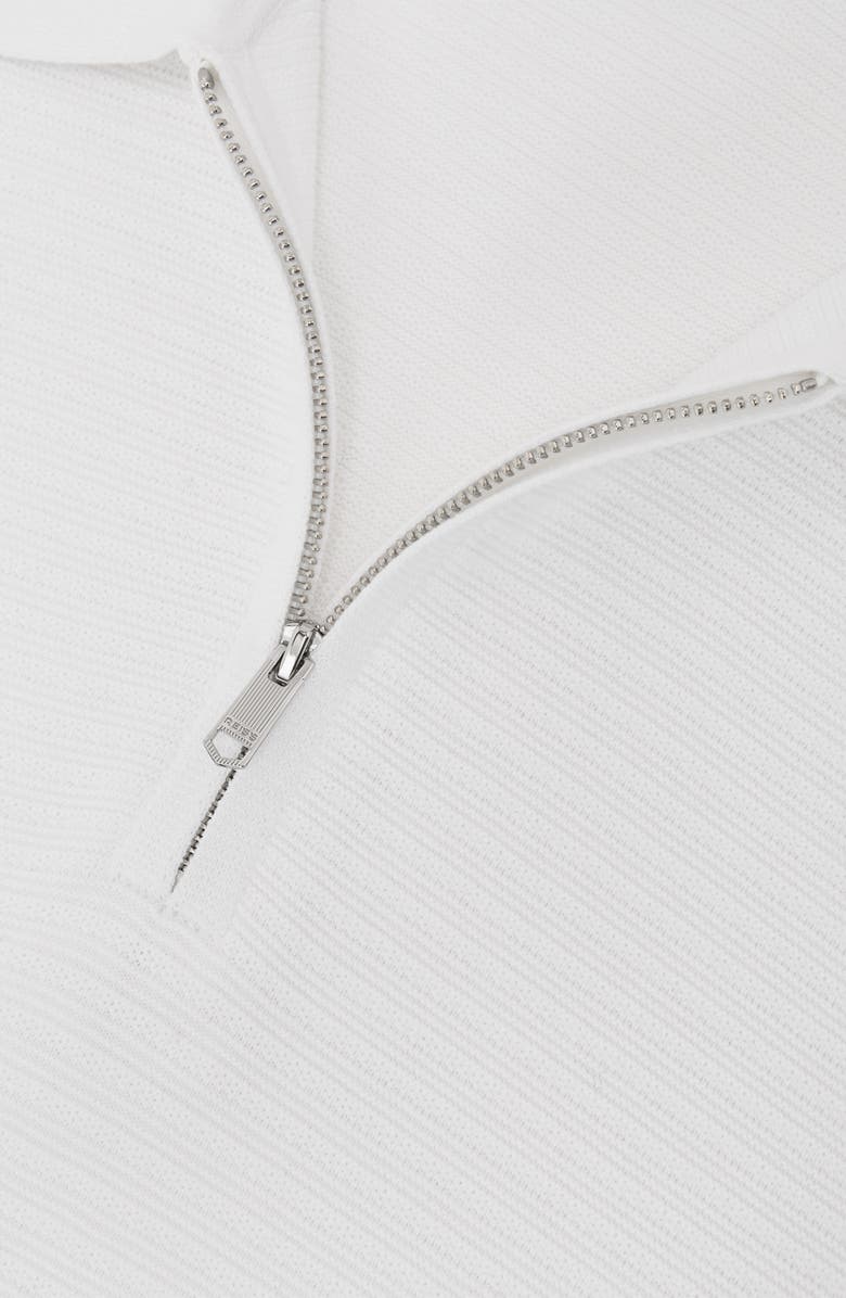 Reiss Estate Textured Stitch Zip Polo, Alternate, color, 