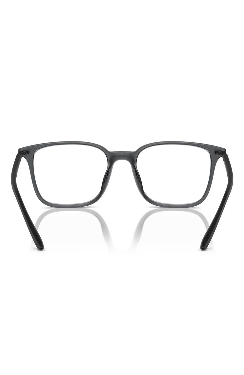 Emporio Armani 54mm Square Optical Glasses, Alternate, color, Shiny Black / Demo Lens