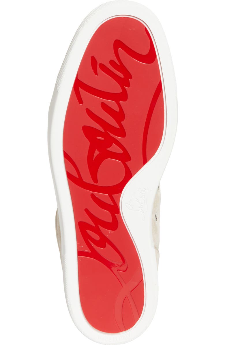 Christian Louboutin Louis Junior Spikes Orlato Sneaker, Alternate, color, Beige/ Silver