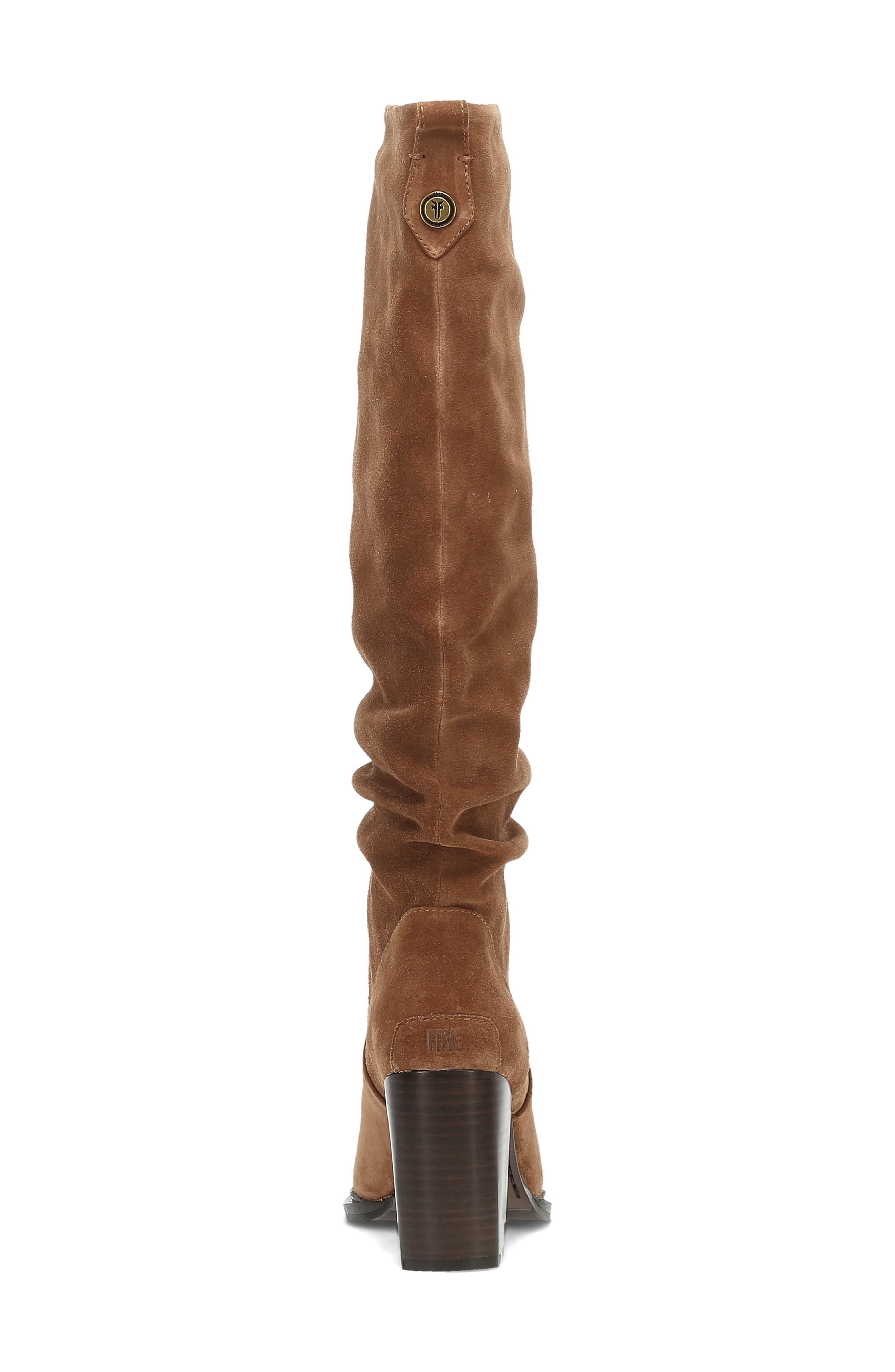Frye Alex Softy Slouch Knee High Boot, Alternate, color, Bark