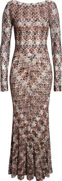 Missoni Knit Metallic Lace Maxi Dress