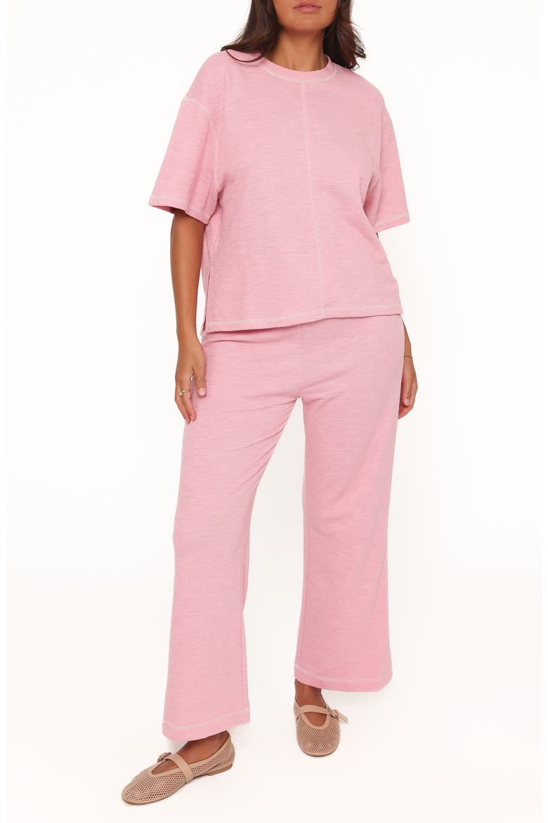 Angler Short Sleeve Sweatshirt & Pants Set, Main, color, PINK