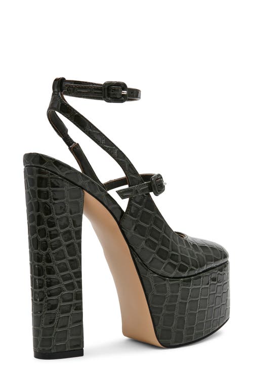 Steve Madden Scotlyn Ankle Strap Platform Pump In Black