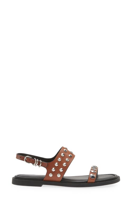 Rag & Bone Geo Stud Leather Slingback Sandals In Saddle Leather