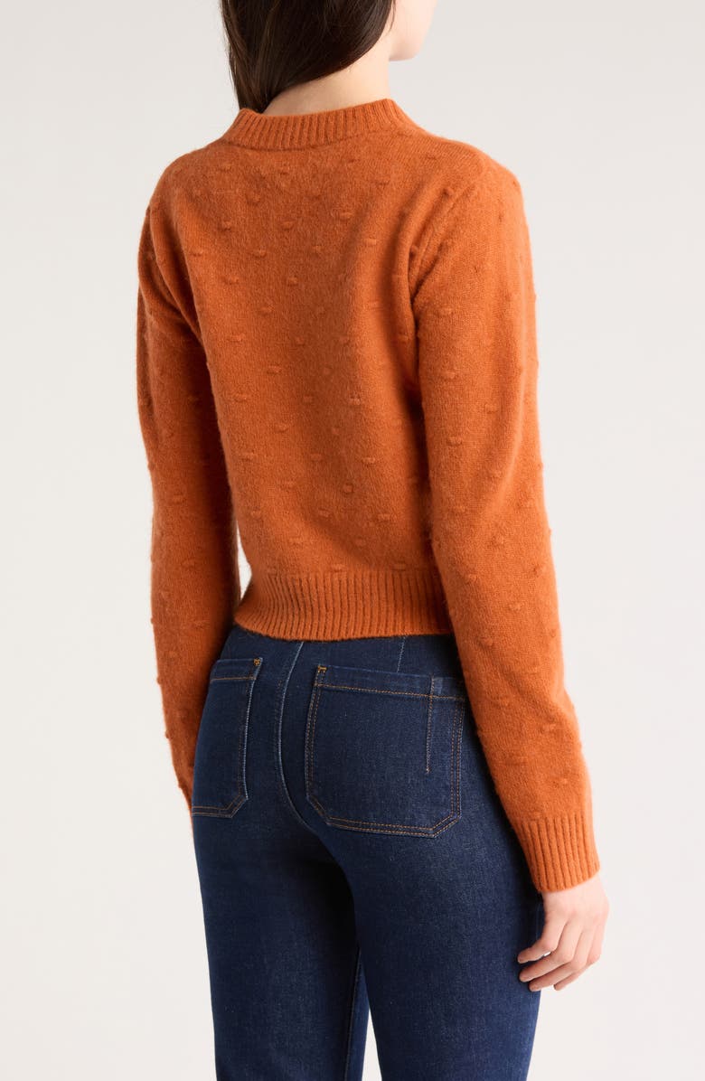 Derek Lam 10 Crosby Quentin Bubble Knit Wool Blend Crop Sweater, Alternate, color,