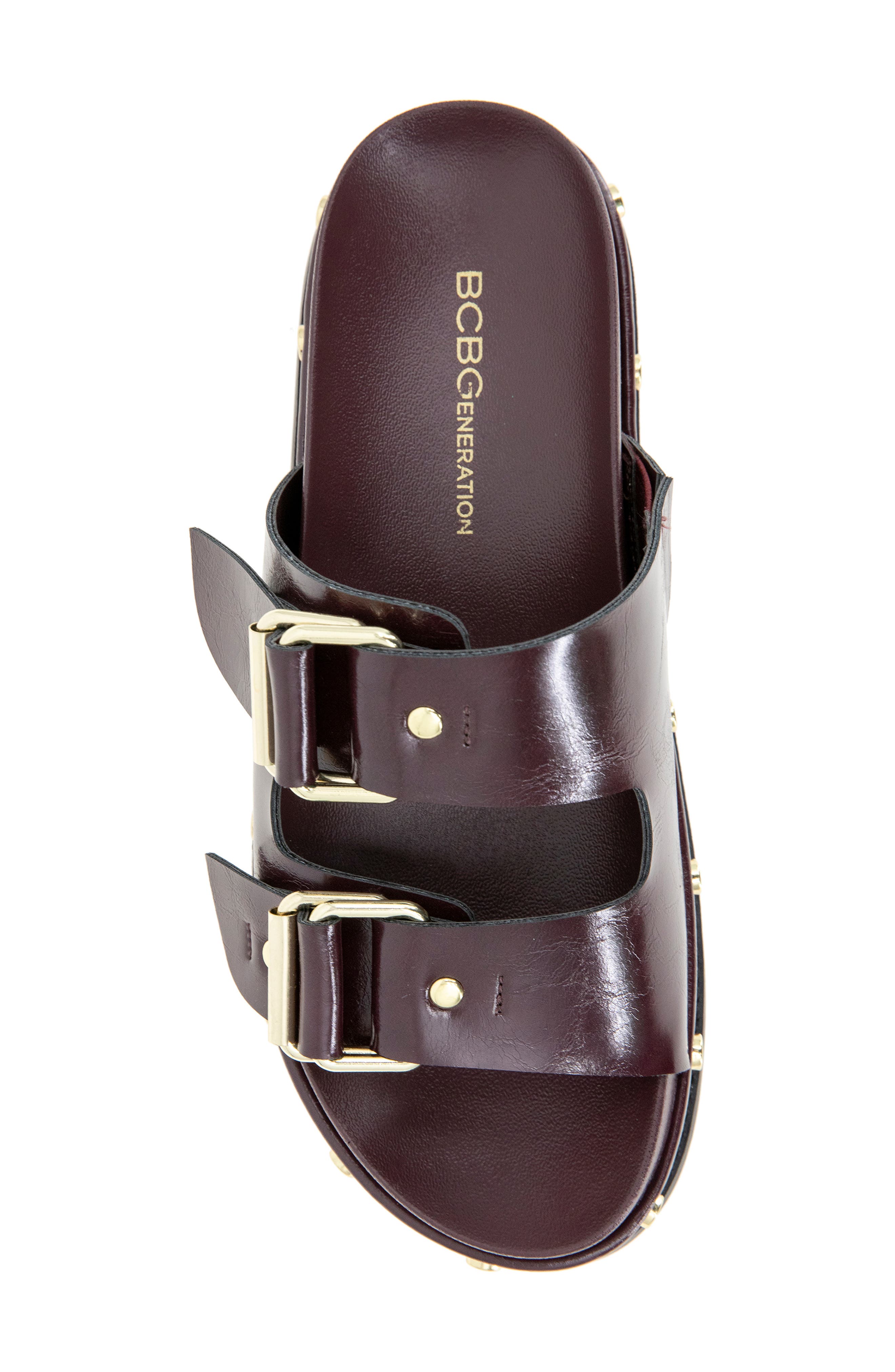 BCBGeneration Bamba Slide Sandal, Alternate, color, Dark Cherry