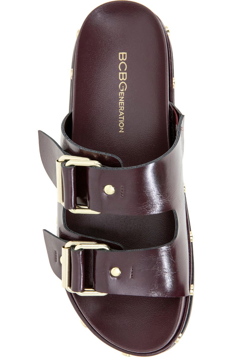 BCBGeneration Bamba Slide Sandal, Alternate, color, Dark Cherry