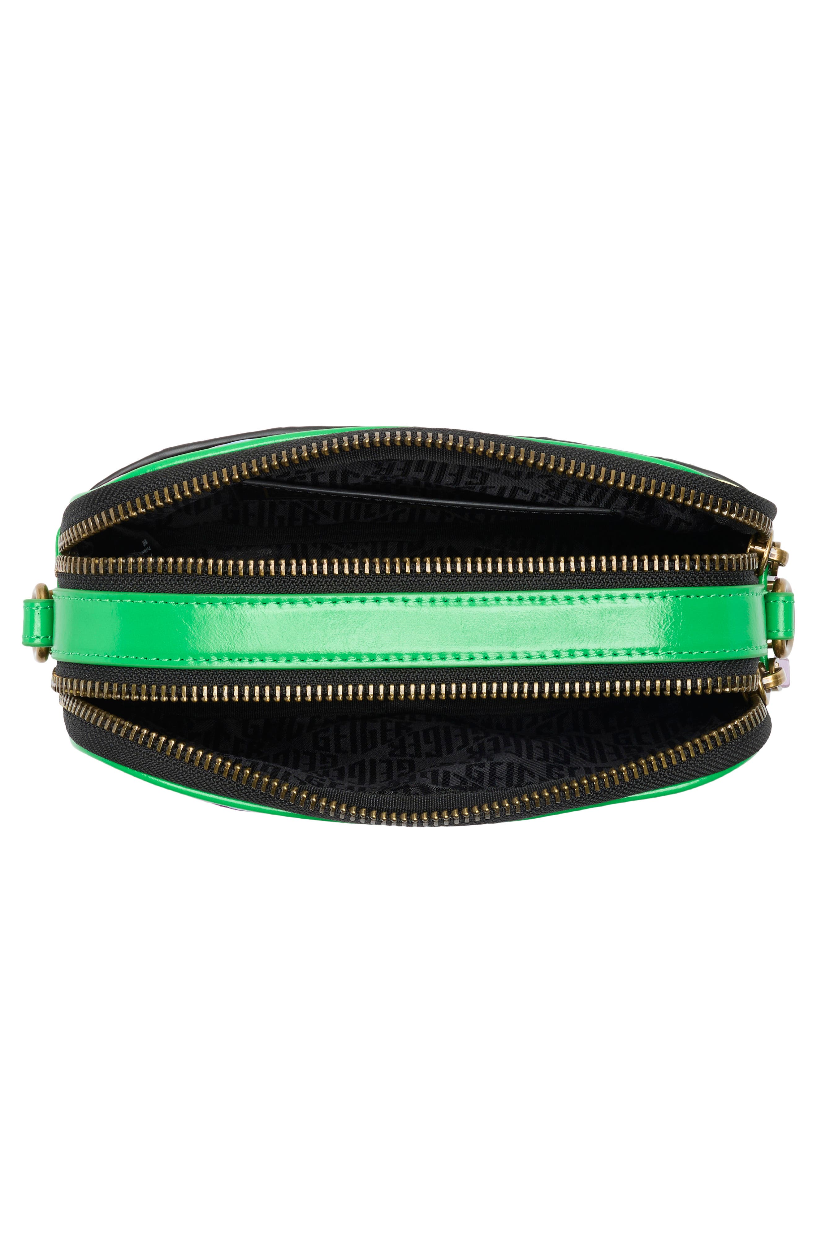 Kurt Geiger London Kensington Leather Camera Bag, Alternate, color, Green Multi