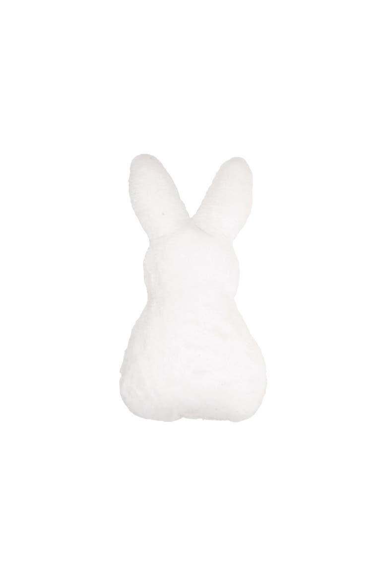 White Easter Bunny Rabbit Cotton Tail Mini Accent Pillow 10" x 18", Main, color, White