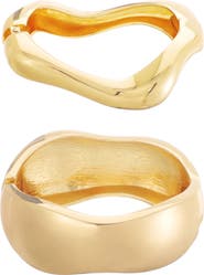 Adornia 2-Piece Chunky Cuff Set