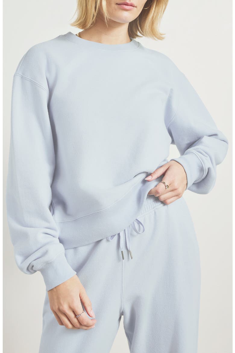 Laguna Lounge Cotton Crewneck Sweater, Main, color, COUNTRY AIR BLUE