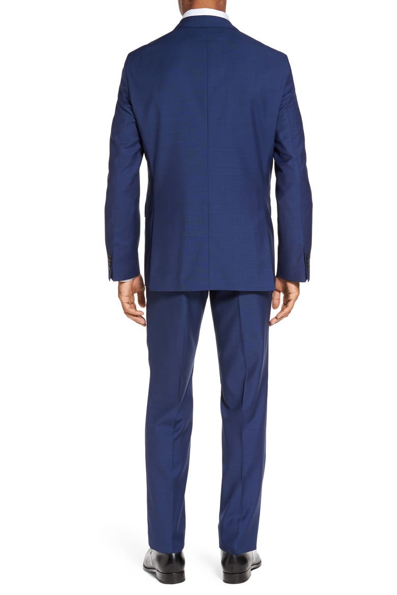 Trim Fit Solid Wool Suit, Alternate, color, BRIGHT BLUE