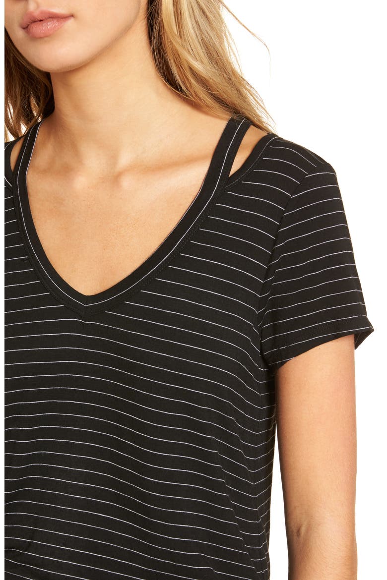 Oil Wash Cutout Tee, Alternate, color, BLACK COMBO
