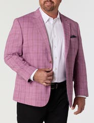Oak Hill by DXL Big & Tall Vibrant Plaid Sport Coat