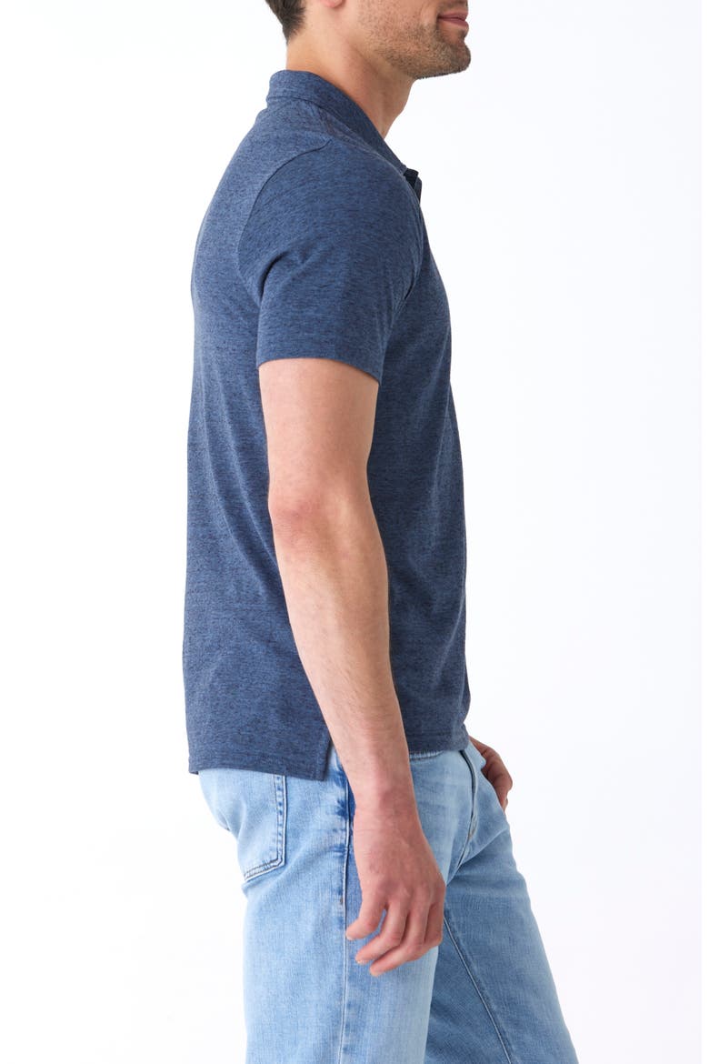 Flecked Slub Polo, Alternate, color, LARKSPUR