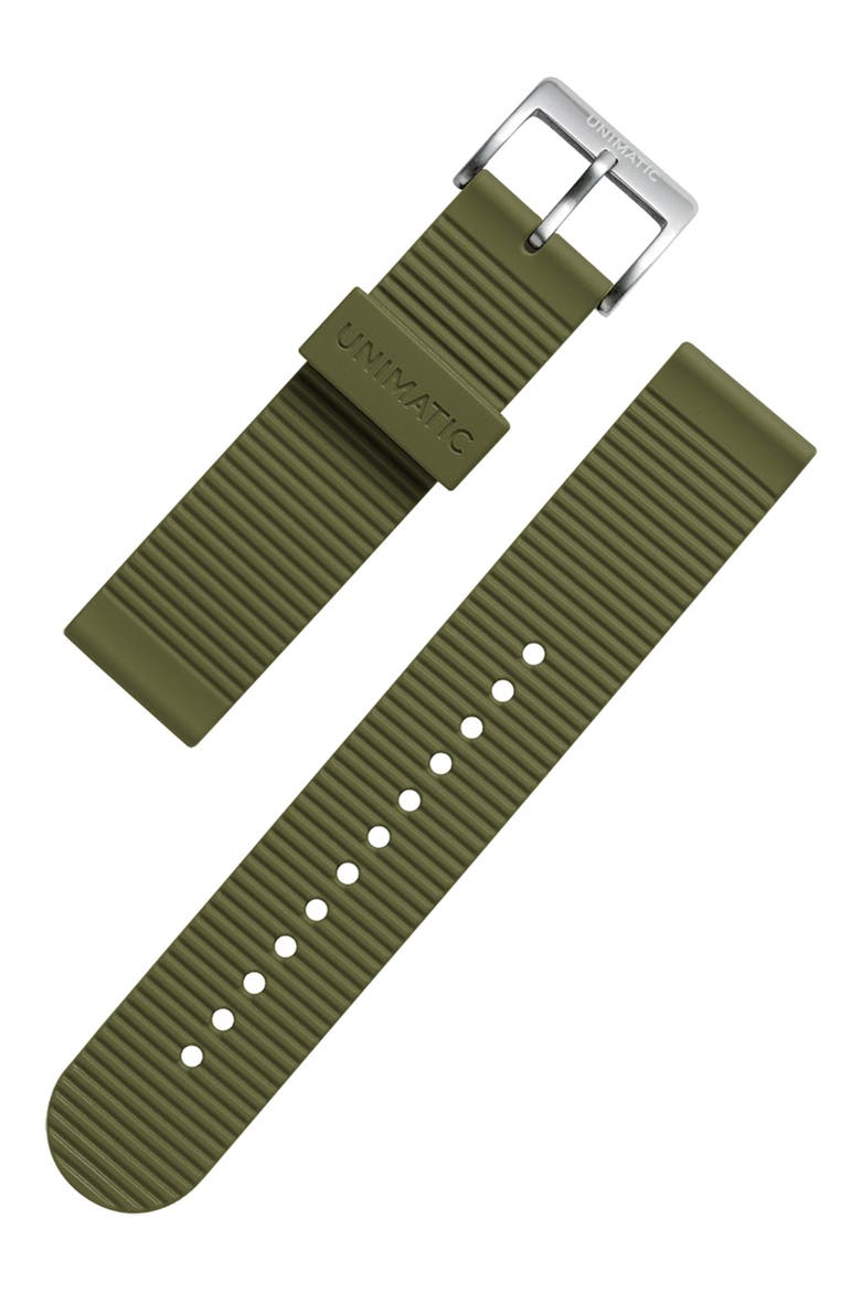 Synthetic Rubber Watchband, Main, color, GREEN