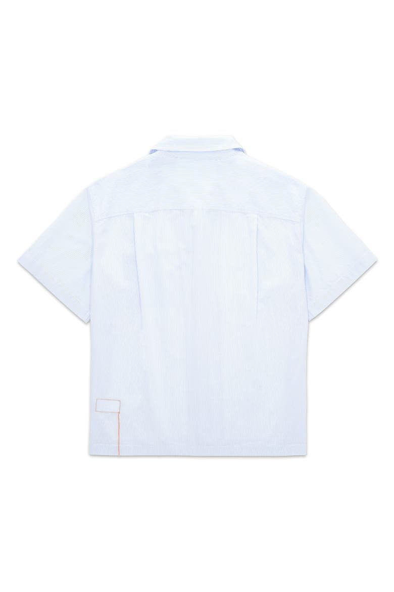 Bowling Linen Short Sleeve Shirt, Alternate, color, Light Blue
