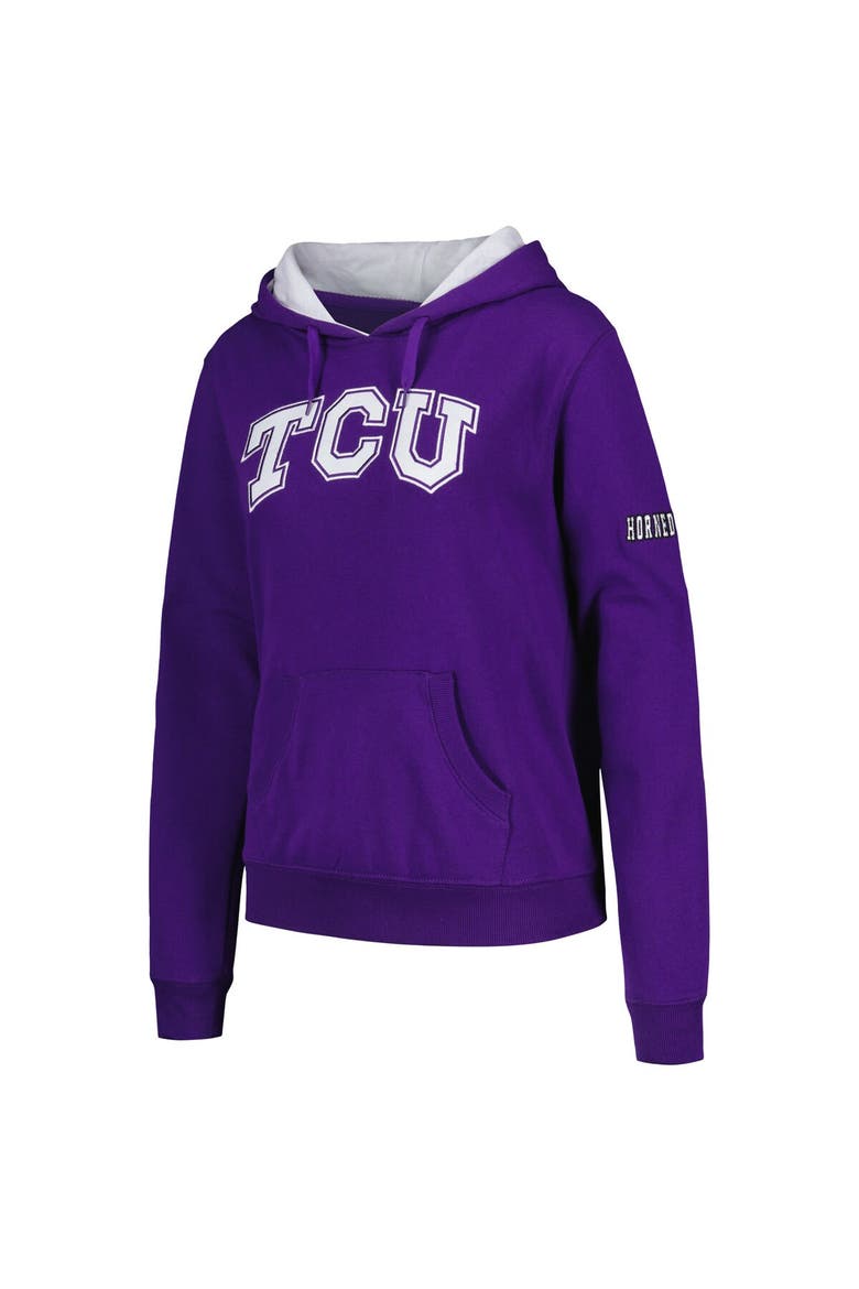 Women's Stadium Athletic Purple TCU Horned Frogs Big Logo Pullover Hoodie, Alternate, color, Purple