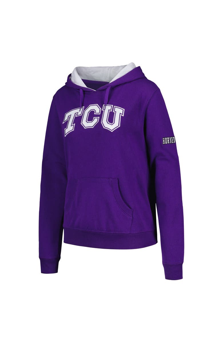 STADIUM ATHLETIC Women's Stadium Athletic Purple TCU Horned Frogs Big Logo Pullover Hoodie, Alternate, color, 