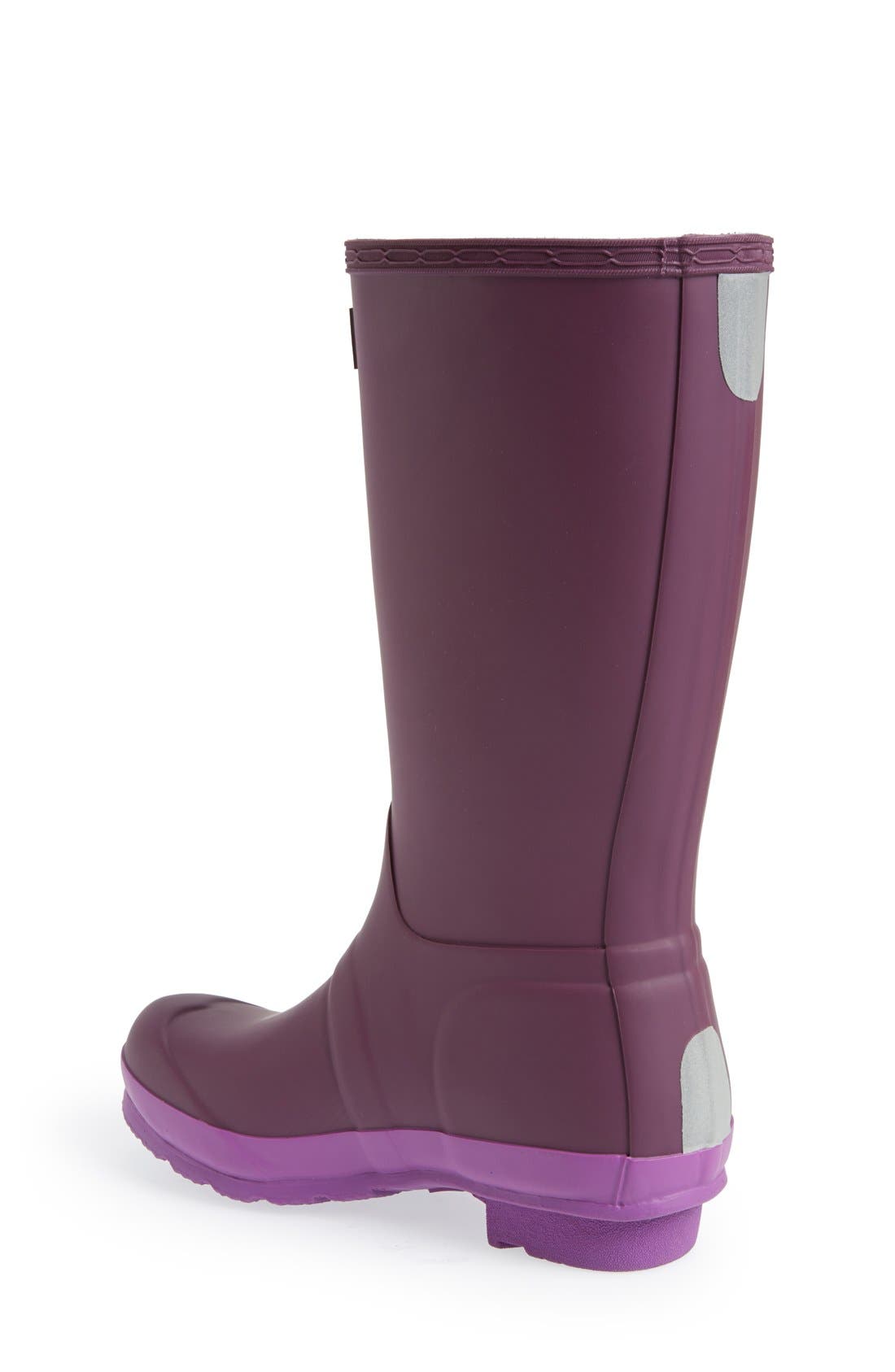 'Original Contrast Sole' Waterproof Rain Boot, Alternate, color, BRIGHT PLUM