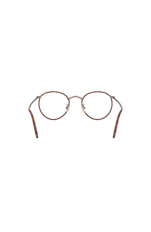 Giorgio Armani 49mm Round Optical Glasses In Gold