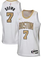 Nike Youth Nike Jaylen Brown White Boston Celtics 2025/26 City Edition Swingman Jersey