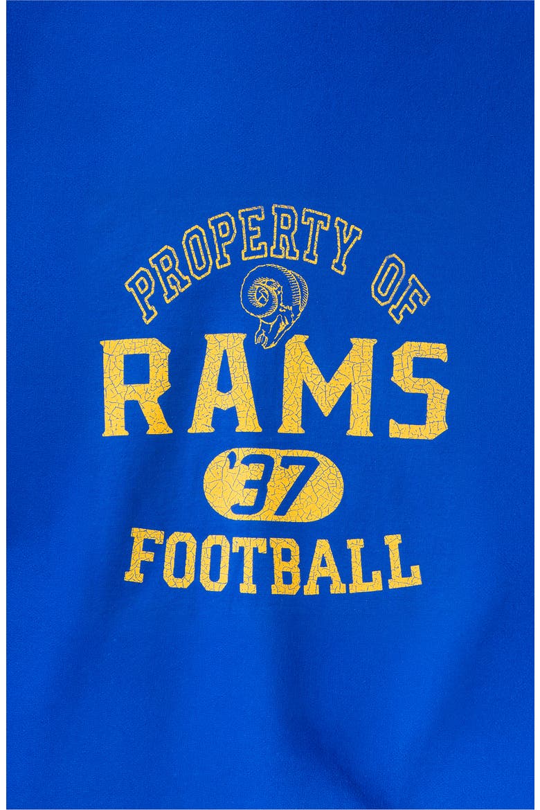 Los Angeles Rams Property of Flea Market Crewneck Sweatshirt, Alternate, color, ROYAL