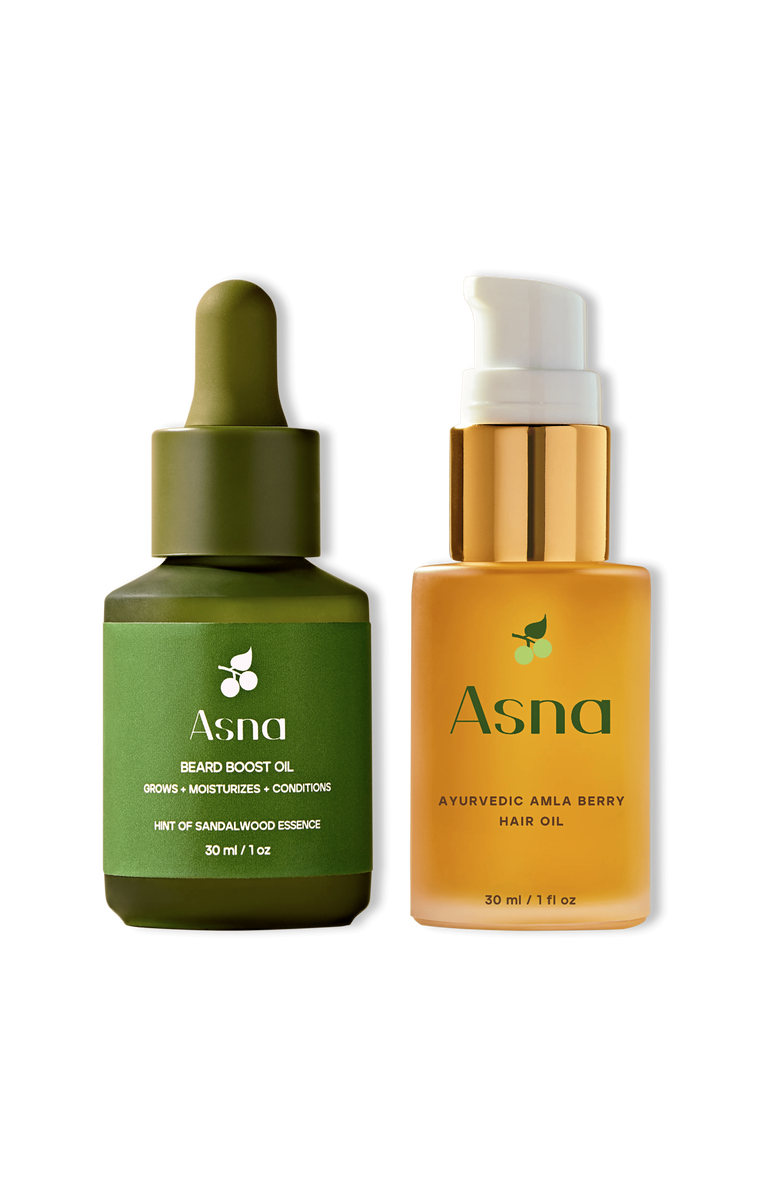ASNA Amla BioVeda Beard Oil + 3-in-1 Hair Oil Growth & Hydration Set, Main, color, NO COLOR
