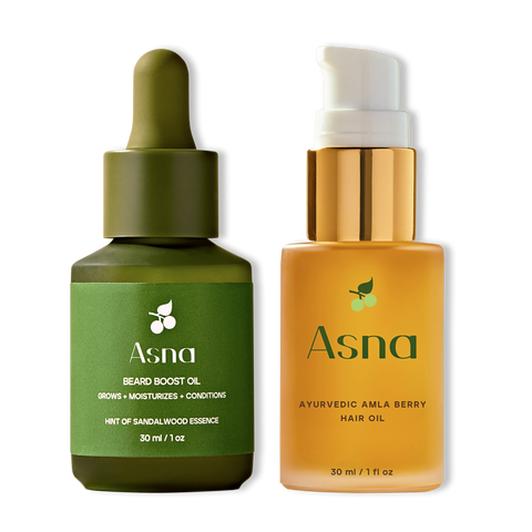 Amla BioVeda Beard Oil + 3-in-1 Hair Oil Growth & Hydration Set