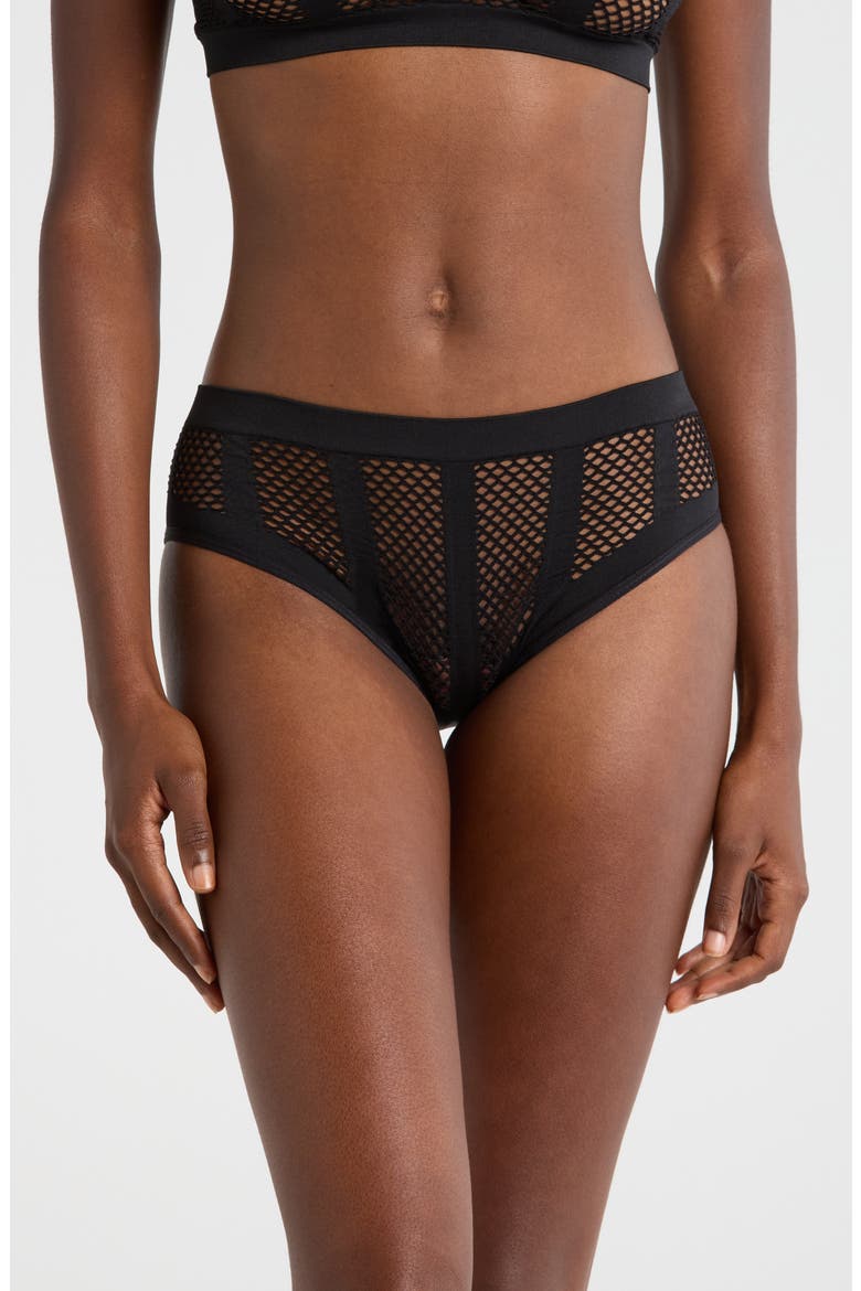 Shadow Play Fishnet Panties, Main, color, BLACK