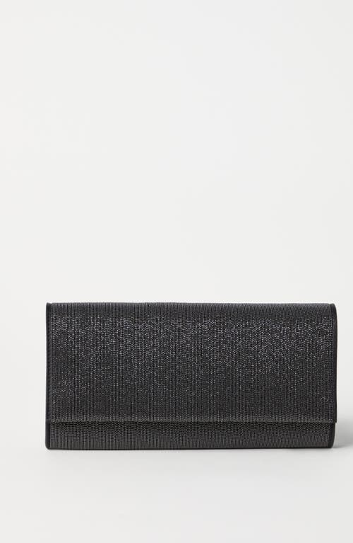 Shop Brunello Cucinelli Precious Clutch In Lignite Grey