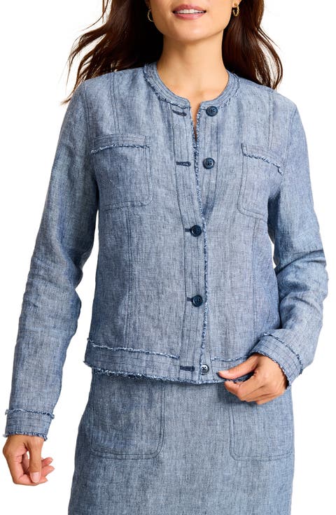 Two Palms Patch Pocket Linen Jacket