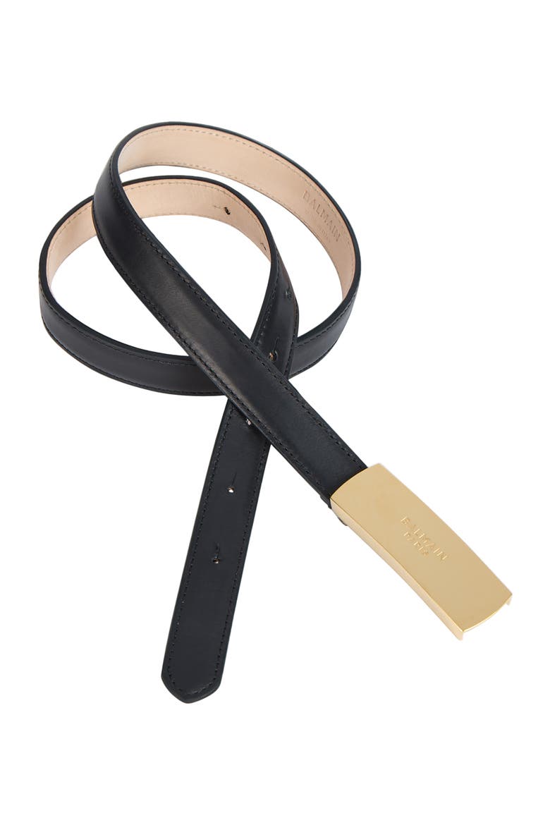 Smooth Leather Belt, Alternate, color, black