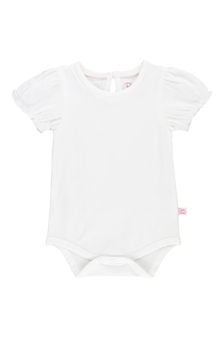 Puff Sleeve Bodysuit, Main, color, WHITE