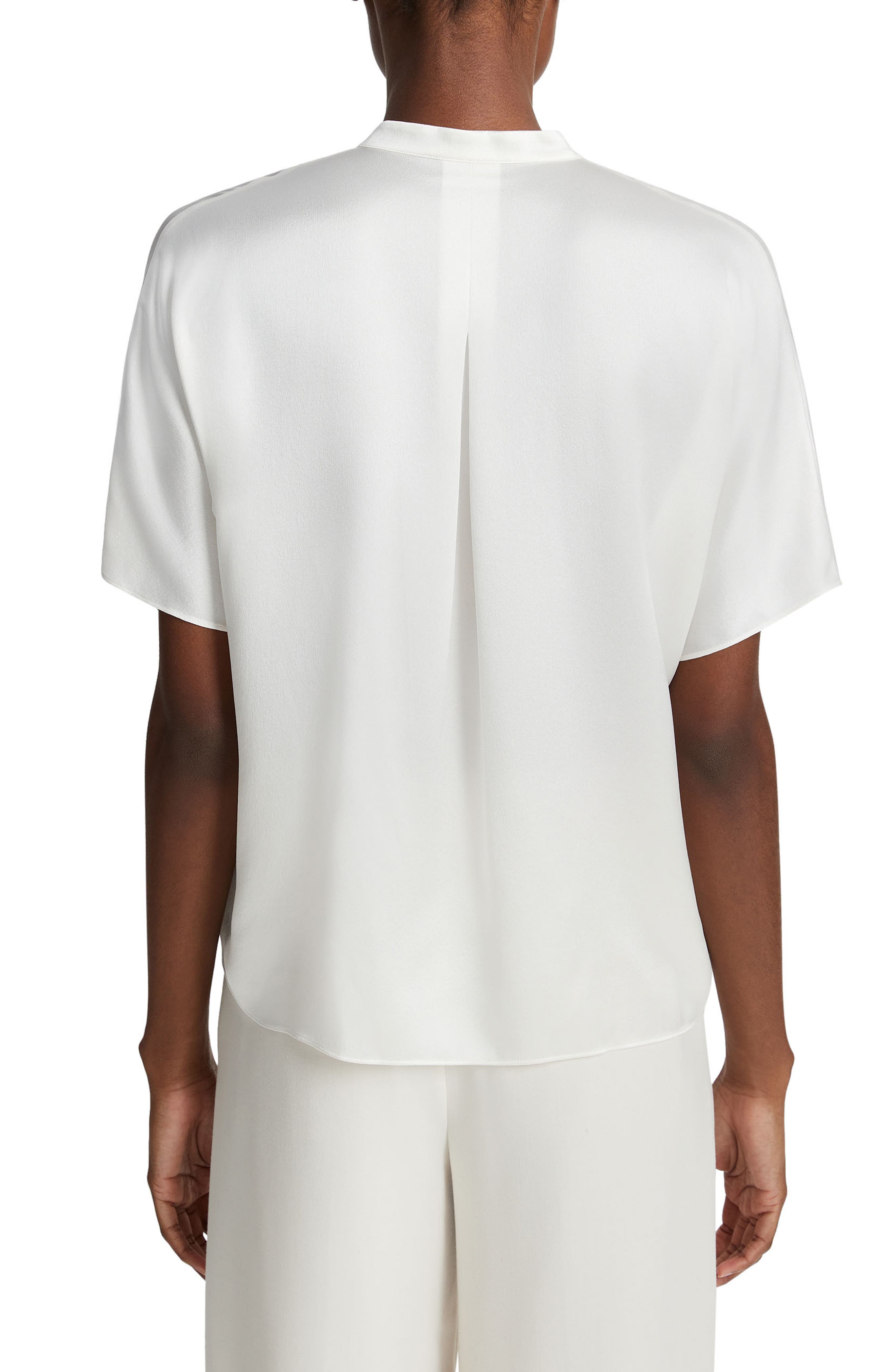 Dolman Sleeve Silk Button-Up Shirt - image 2