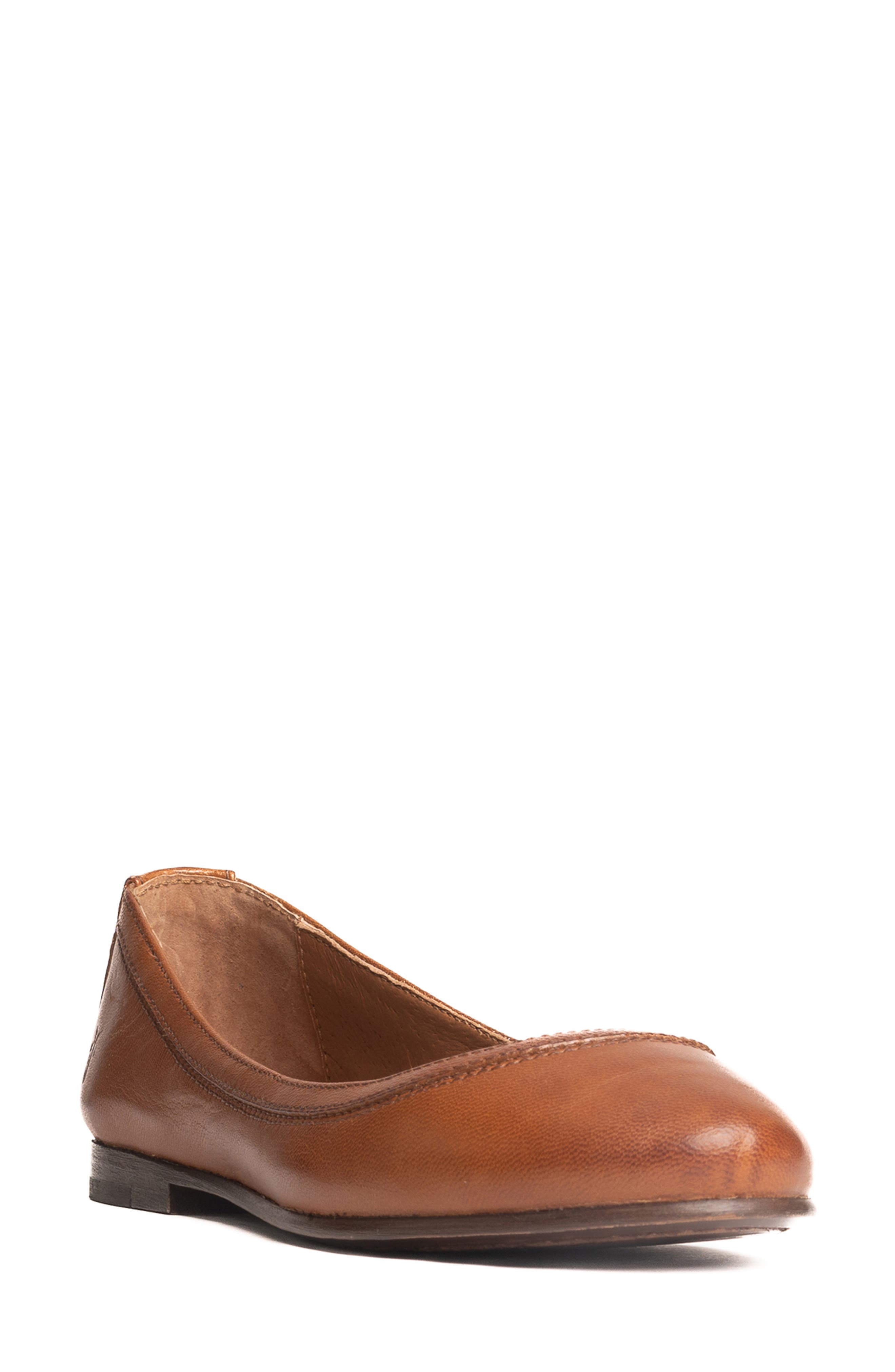 Frye Carson Ballet Flat, Main, color, Cognac