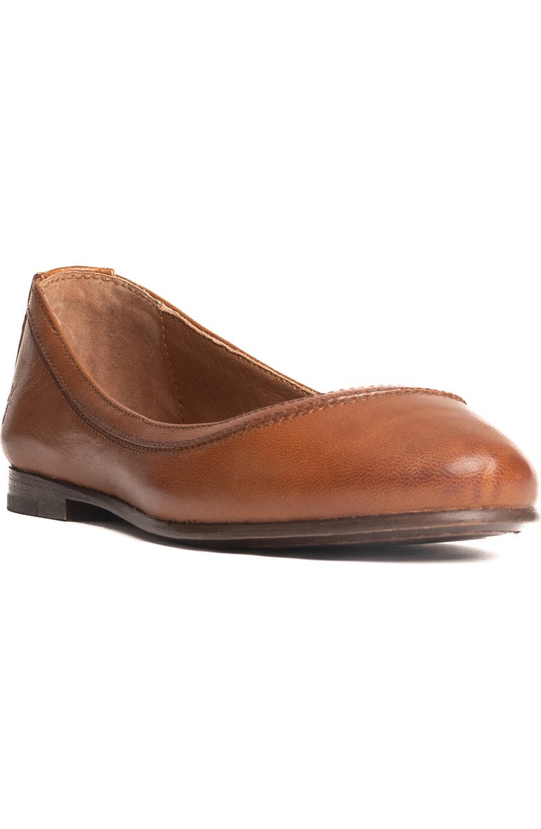 Frye Carson Ballet Flat, Main, color, Cognac