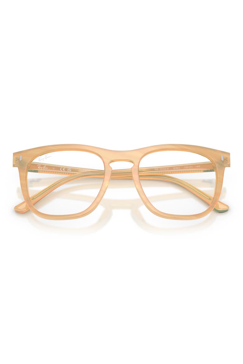 RB2210V 53mm Square Optical Glasses, Alternate, color, BROWN