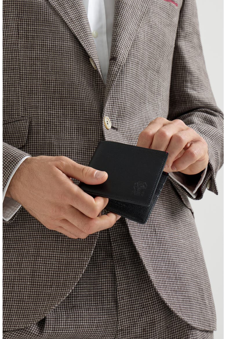 Grained leather wallet, Alternate, color, Black