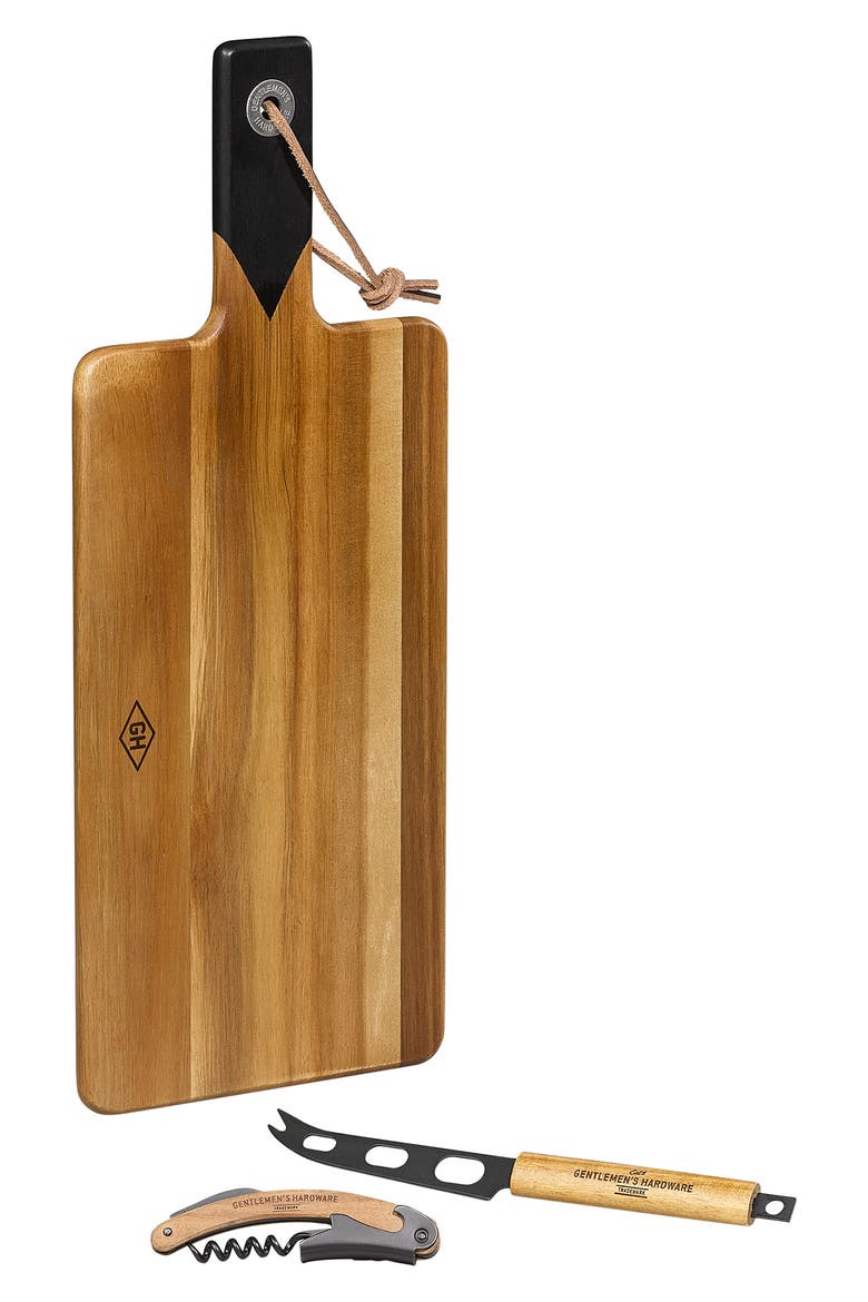 Cheese & Wine Serving Set with Knife & Bottle Opener, Main, color, TAN/KRAFT