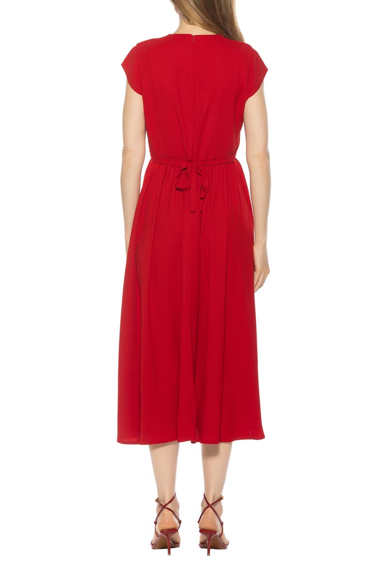 Cassiane Fit & Flare Dress, Alternate, color, RED