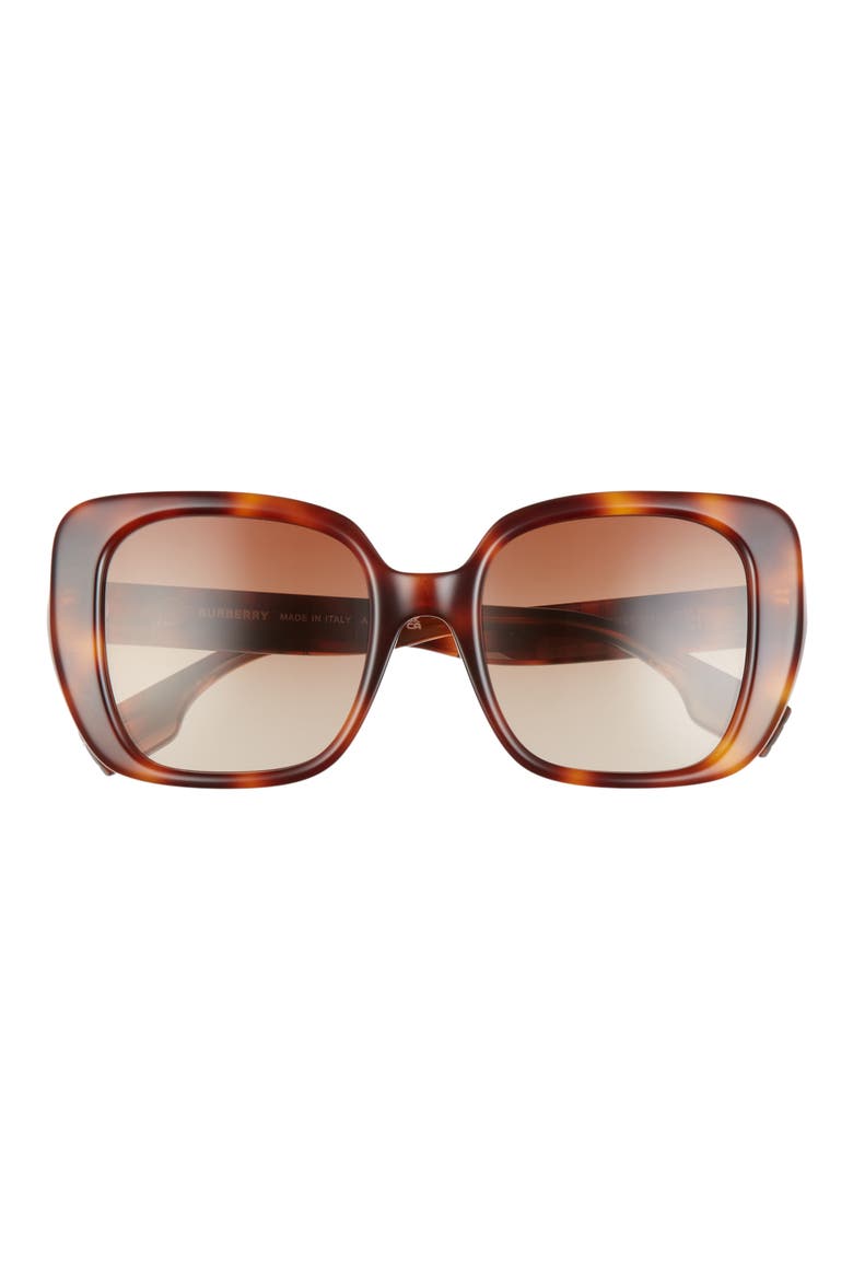 52mm Gradient Square Sunglasses, Main, color, LIGHT HAVANA