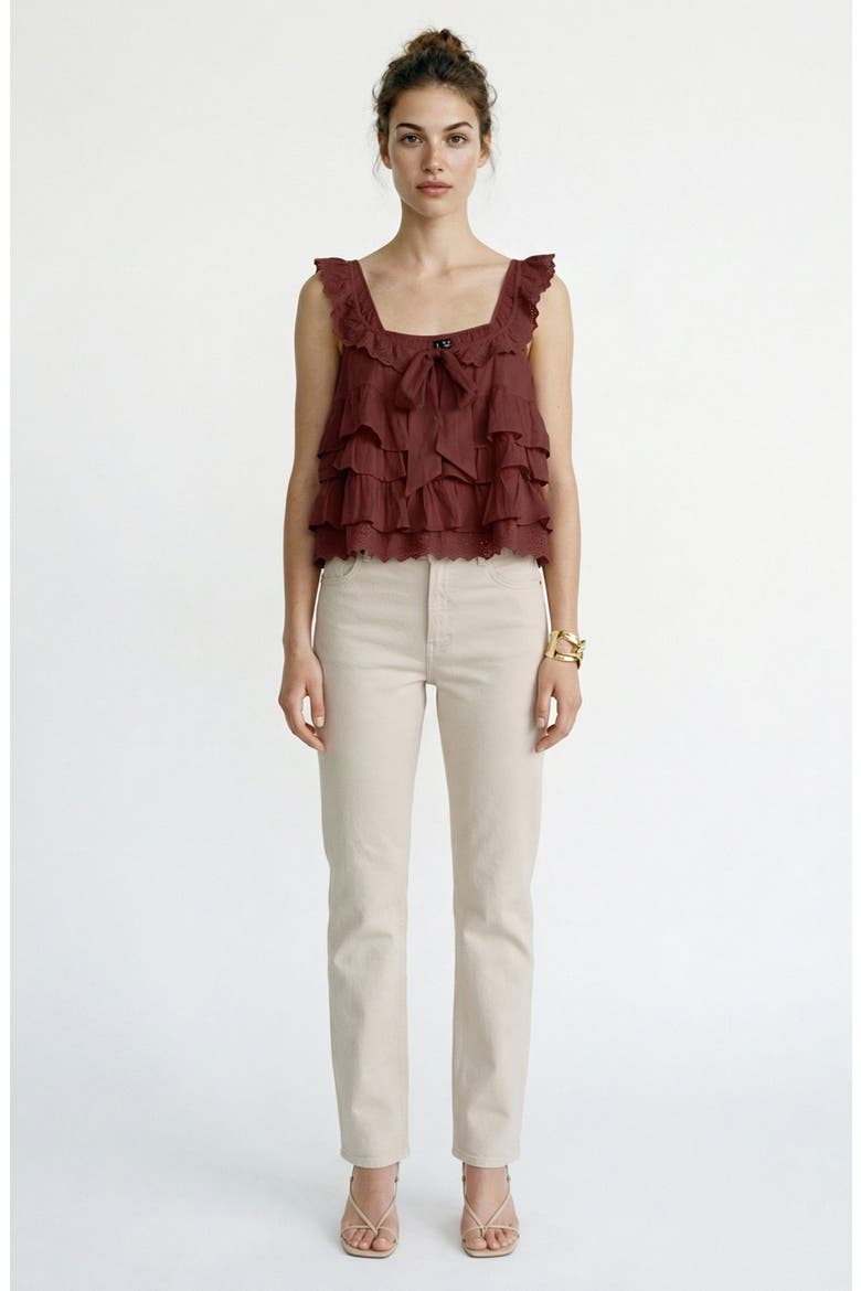 Sandy Sleeveless Layered Top, Alternate, color, ANDORRA