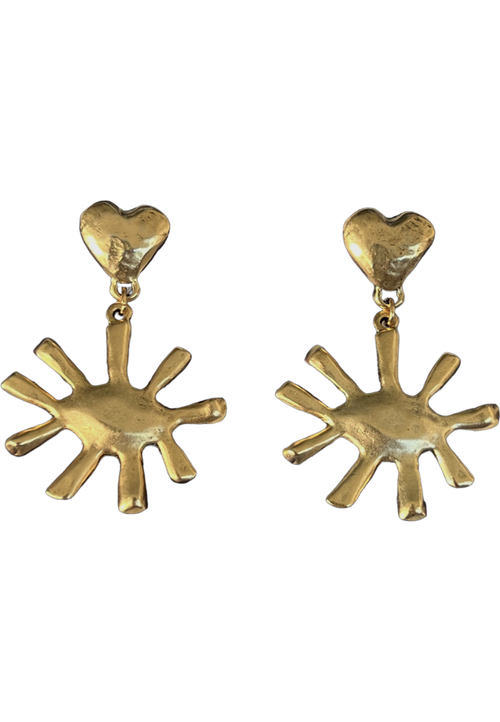 Sccollection Blu Earrings In Gold